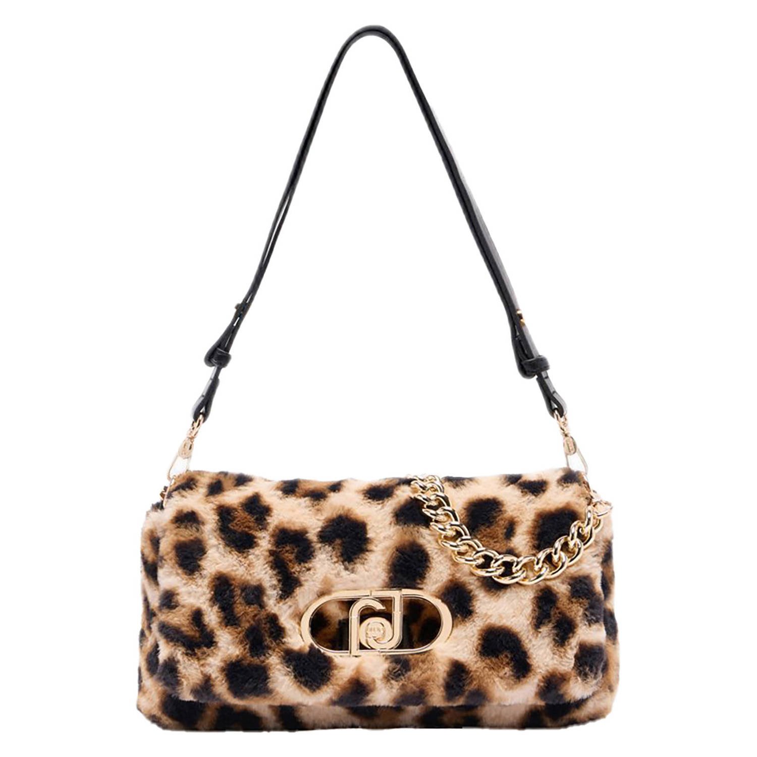 Liu Jo schoudertas met panterprint Lapuffy bruin