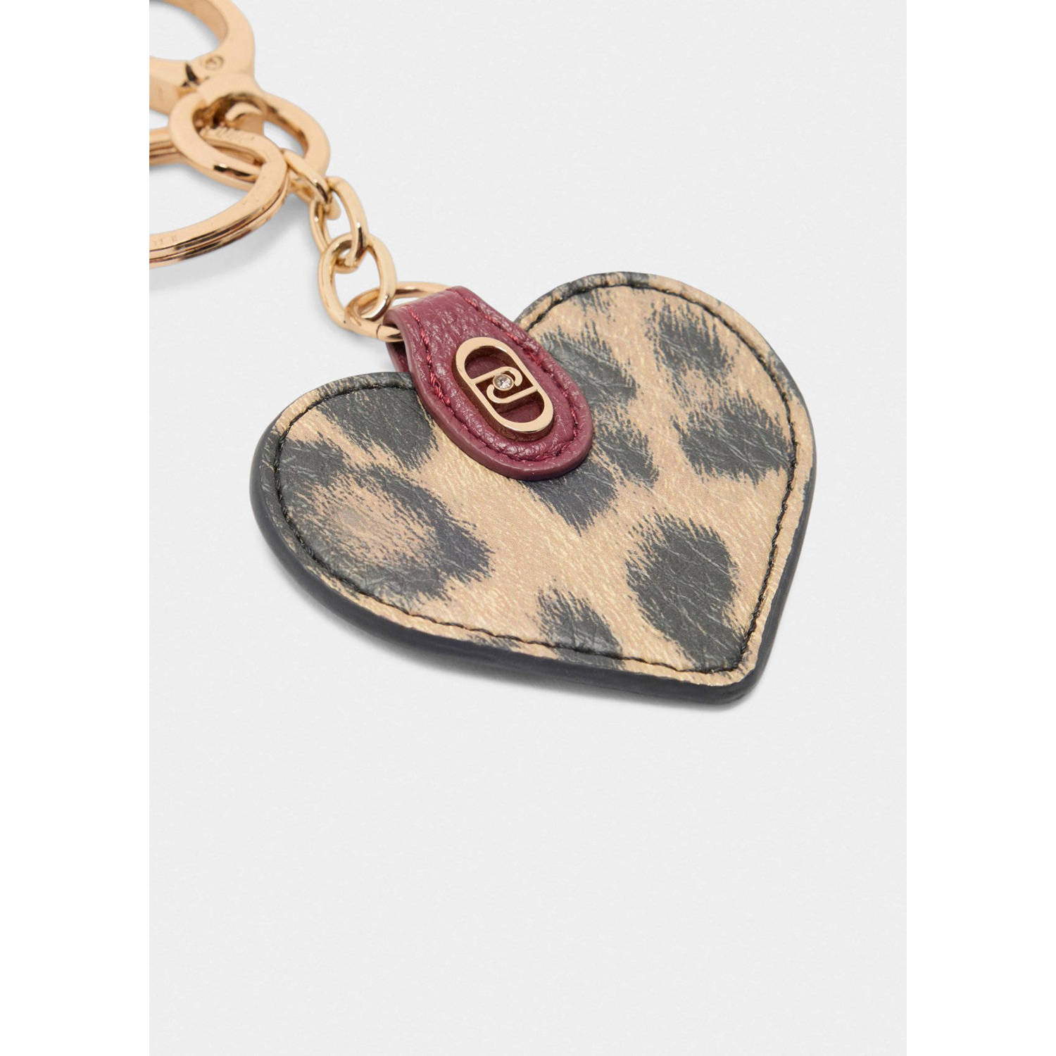 Liu Jo sleutelhanger met panterprint goudkleurig