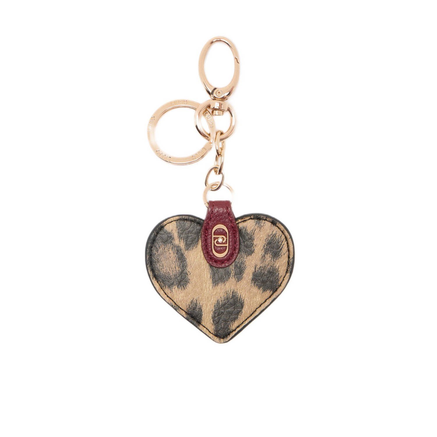 Liu Jo sleutelhanger met panterprint goudkleurig