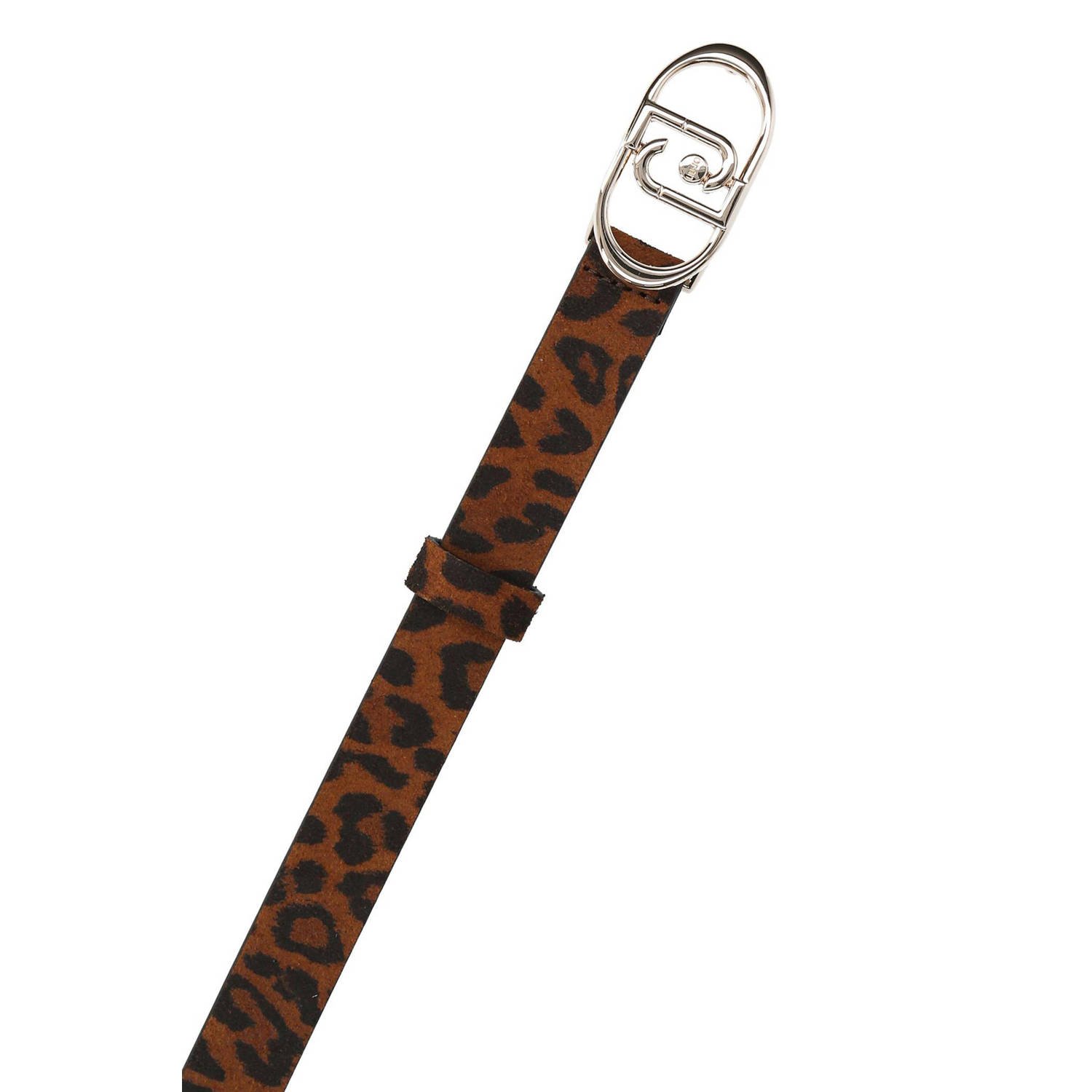 Liu Jo leren riem met panterprint bruin