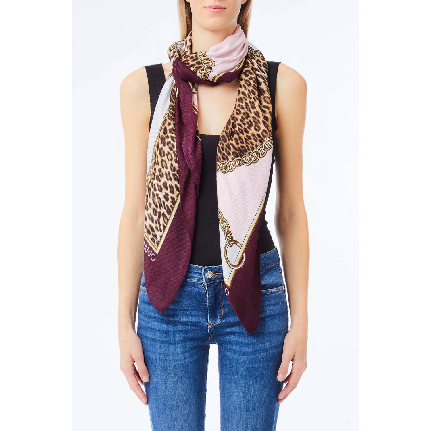 Liu Jo sjaal met all over print Animalier rood