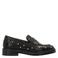 Manfield leren loafers met studs zwart