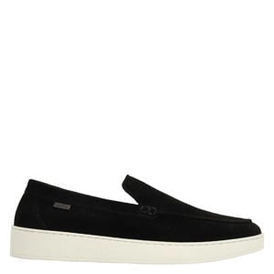 suède loafers zwart