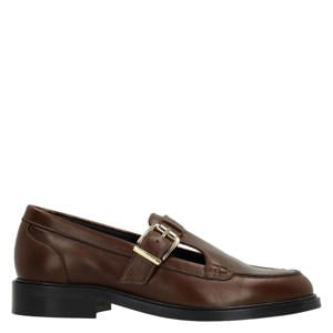 leren loafers donkerbruin