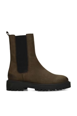 nubuck enkellaarzen donkergroen