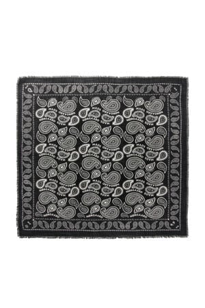 sjaal met paisley print zwart