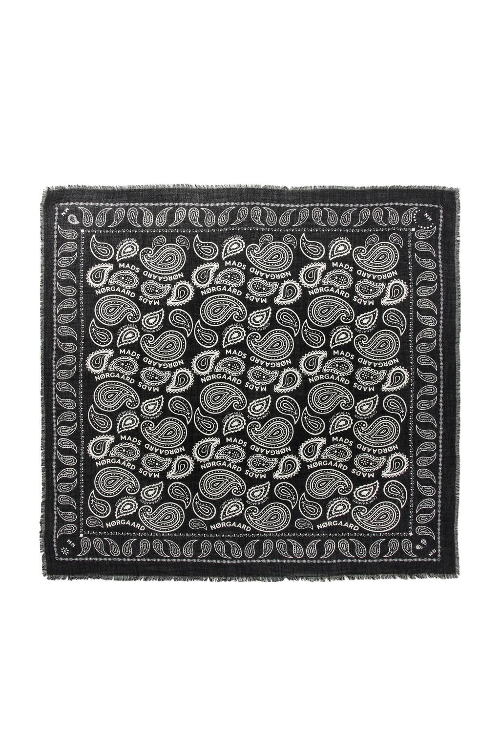 MADS NØRGAARD - COPENHAGEN sjaal met paisley print zwart