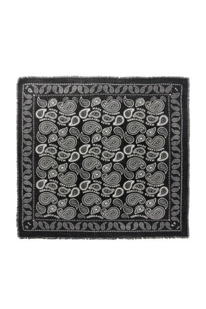 sjaal met paisley print zwart