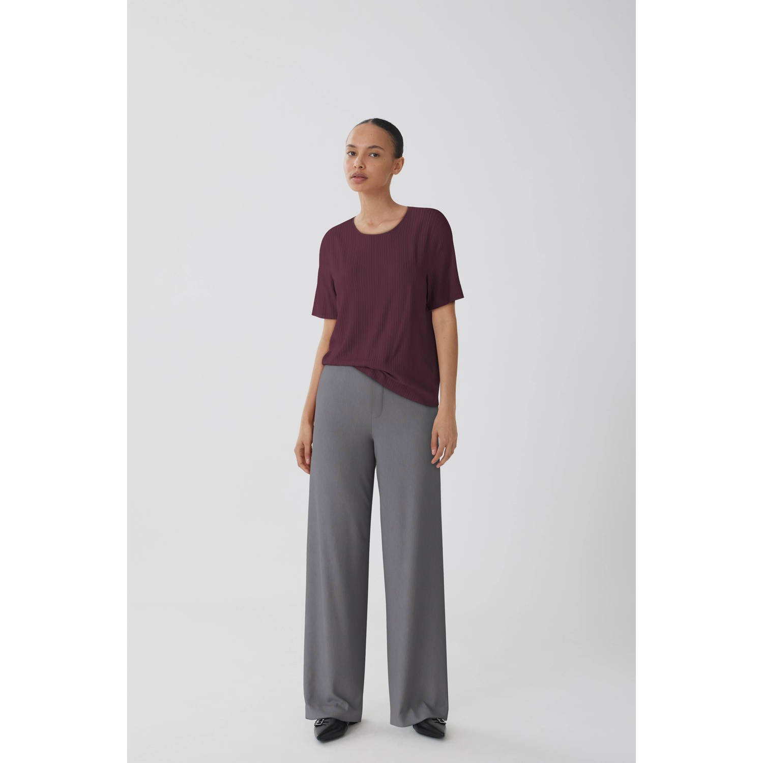 Vila Shirt met korte mouwen VIPLISA O-NECK S S TOP NOOS