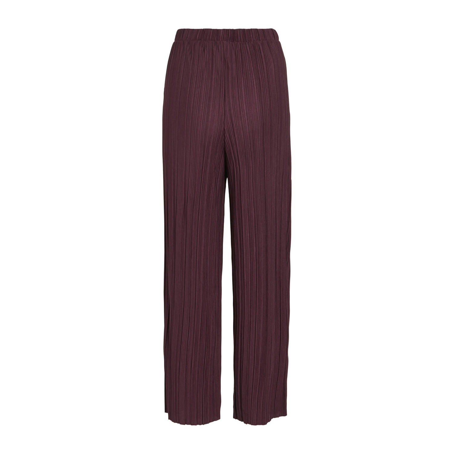 VILA high waist casual broek donkerrood