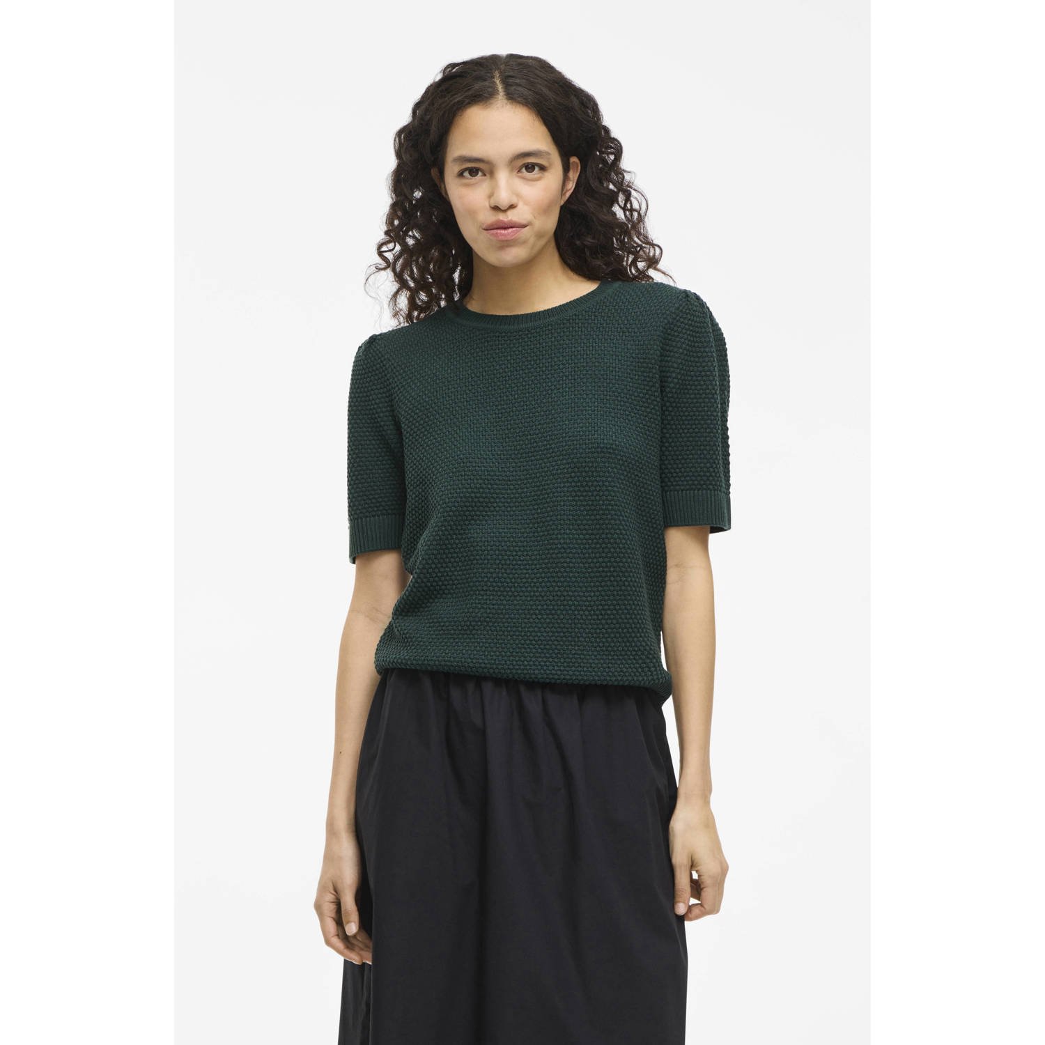 Vila Trui met korte mouwen VIDALO O-NECK S S KNIT TOP NOOS