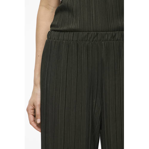VILA high waist casual broek donkergroen afbeelding