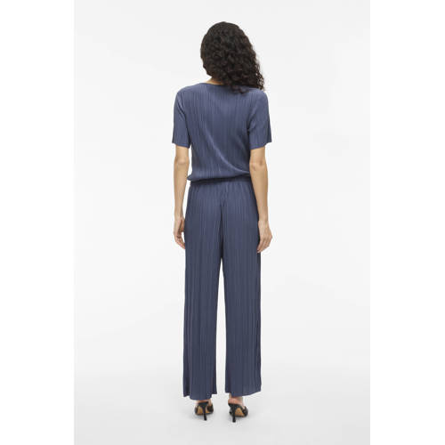 VILA high waist casual broek grijsblauw afbeelding