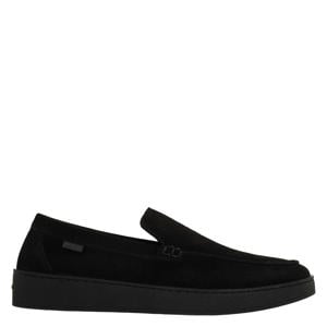 suède loafers zwart