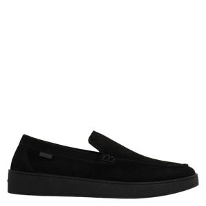 suède loafers zwart