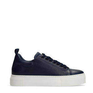 leren sneakers donkerblauw