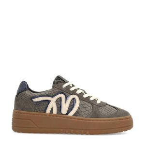 leren sneakers grijs