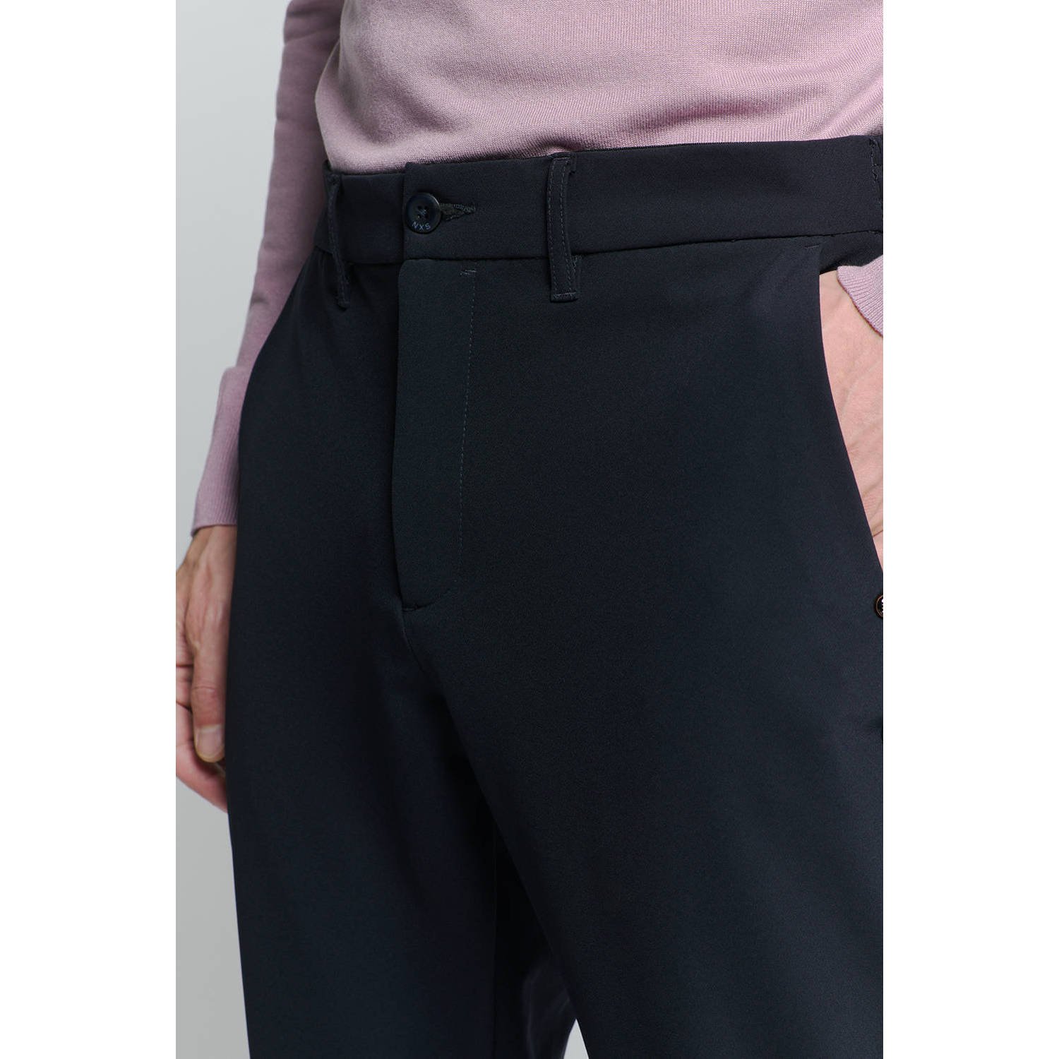 No Excess regular chino donkerblauw
