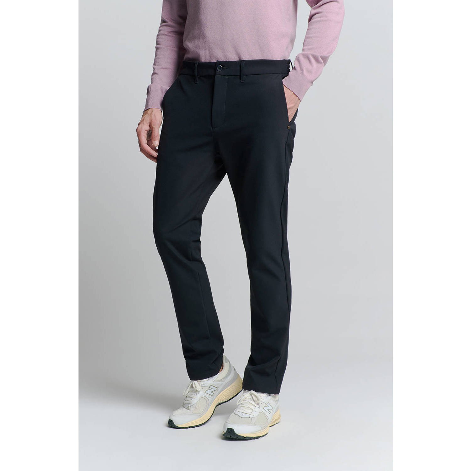 No Excess regular chino donkerblauw