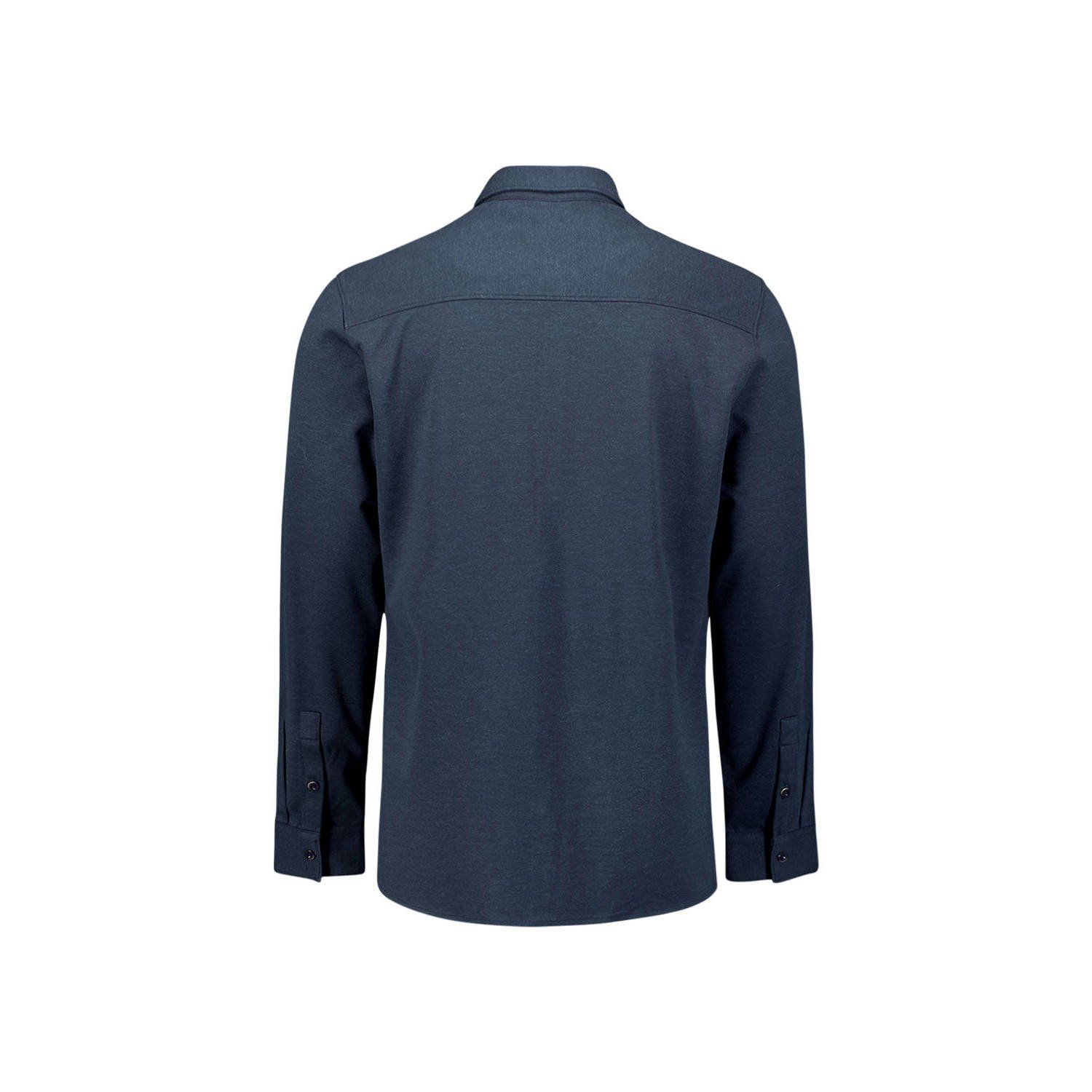 No Excess jersey casual overhemd donkerblauw