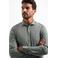 No Excess jersey casual overhemd grijsgroen