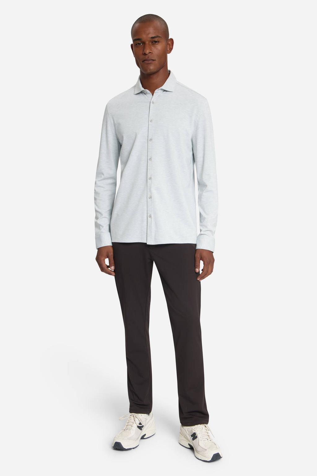 No Excess jersey casual overhemd lichtgrijs