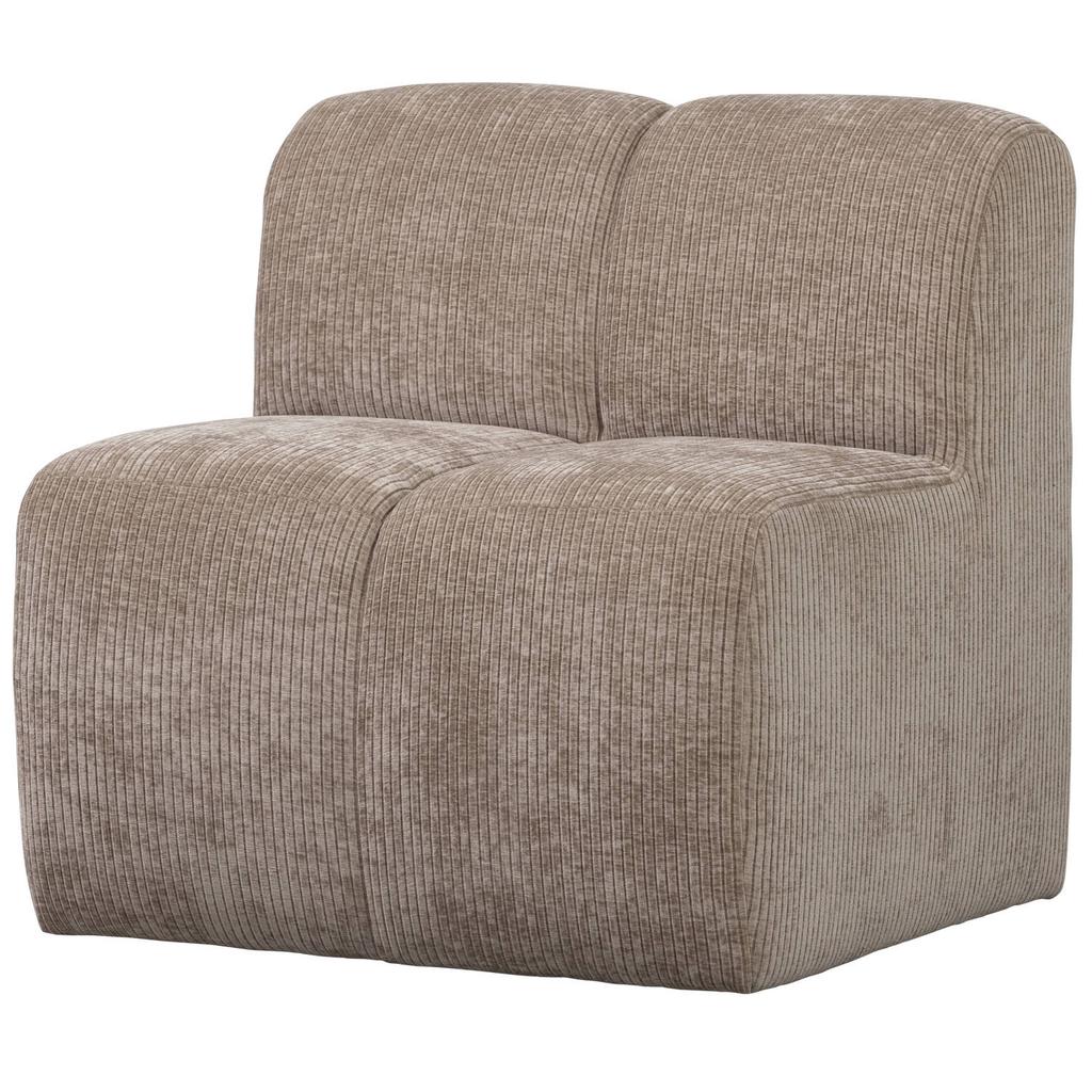 WOOOD WOOOD Mojo Eetbankje 84cm Met Rugleuning - Bouclé - Beige Melange