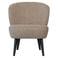 WOOOD WOOOD Sara Fauteuil - Velvet - Donkerbruin - 71x59x70