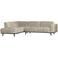 WOOOD WOOOD Statement Hoekbank Links - Velvet - Beige/Wheatfield