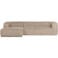 WOOOD WOOOD Bean Hoekbank Links - Ribstof - Travertin - 73x305x96