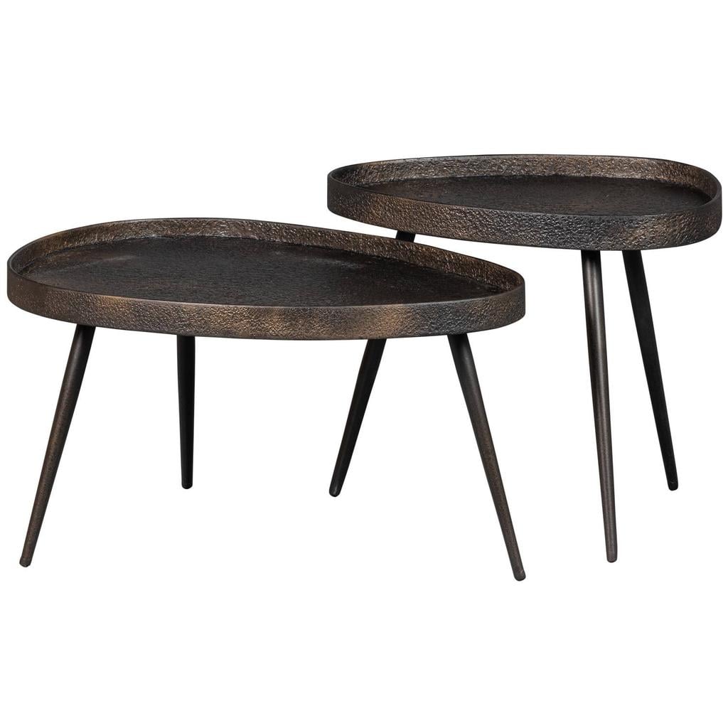WOOOD Crude Bijzettafels - Zink - Antique Bronze - 39x71x52