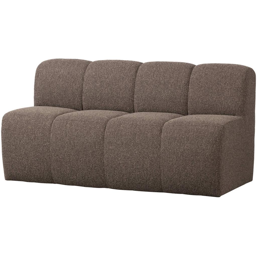 WOOOD WOOOD Mojo Eetbankje Met Rugleuning 164 cm Mojo - Bouclé - Roest Bruin
