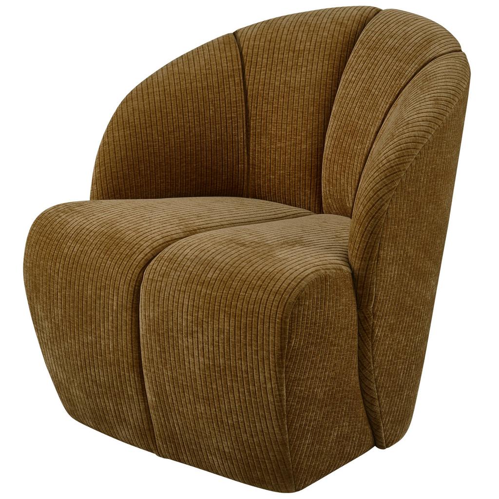 WOOOD WOOOD Mojo Draaifauteuil - Ribstof - Ecru - 75x68x77