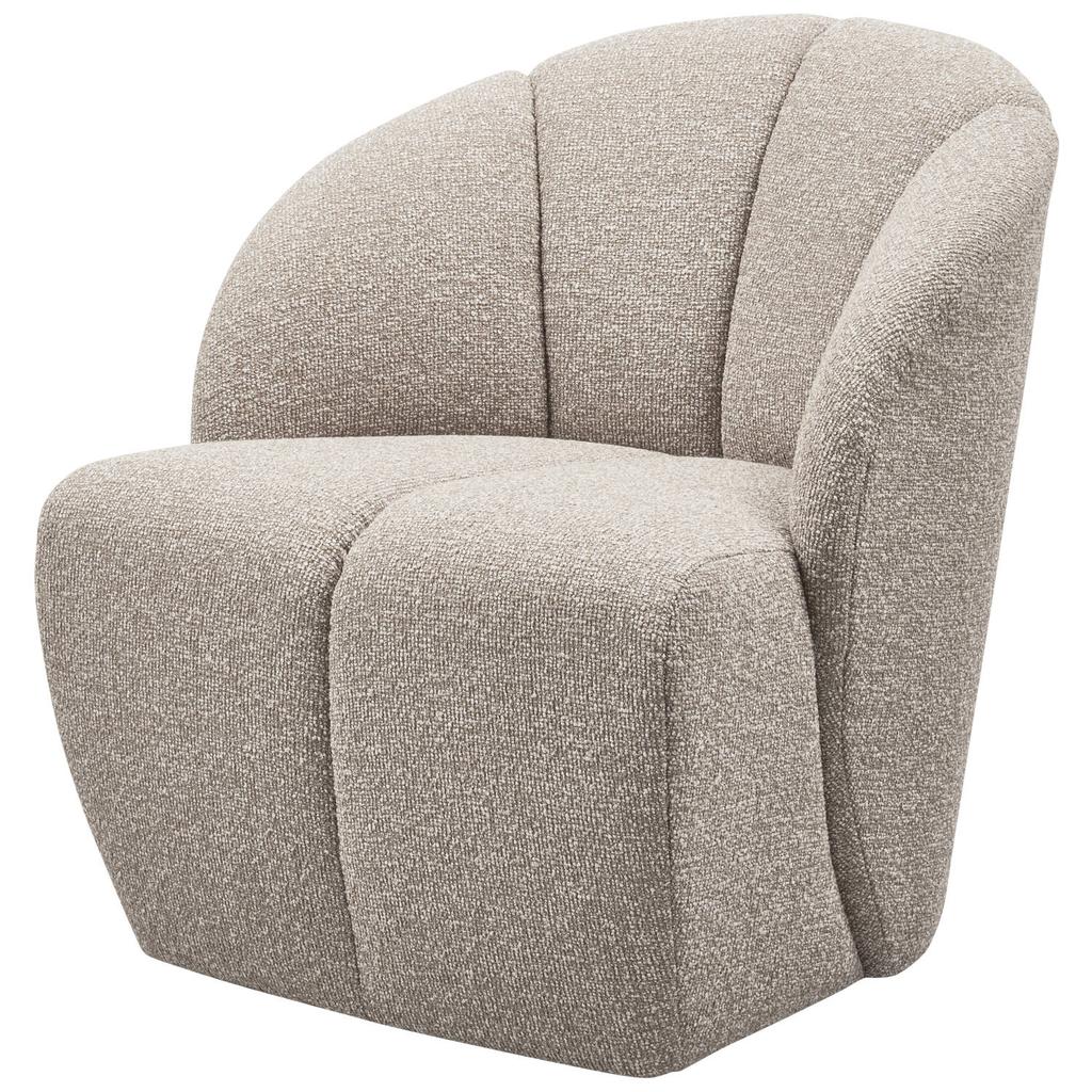 WOOOD WOOOD Mojo Draaifauteuil - Ribstof - Ecru - 75x68x77