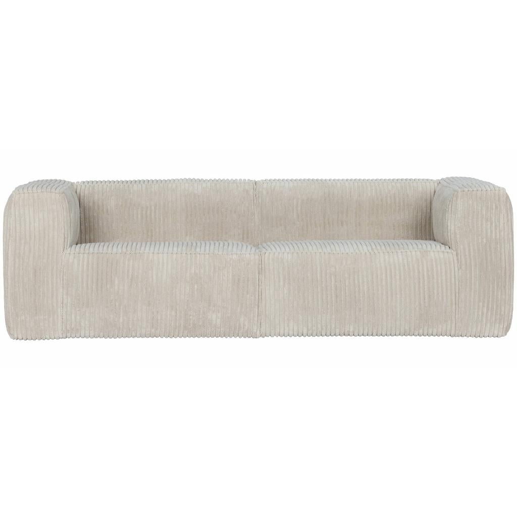 WOOOD Bean 3,5-Zits Bank - Ribstof - Travertin - 73x242x96