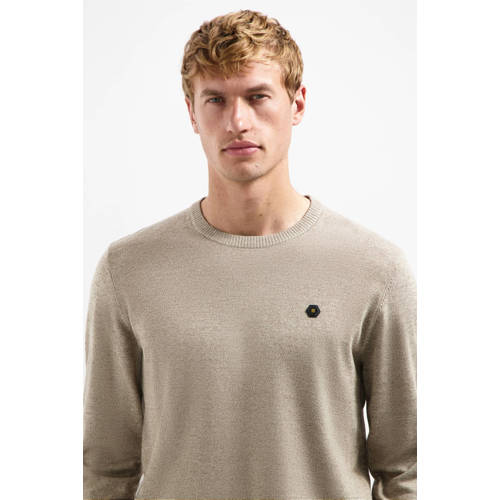 No Excess pullover fijn gebreid beige afbeelding