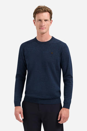 pullover fijn gebreid donkerblauw