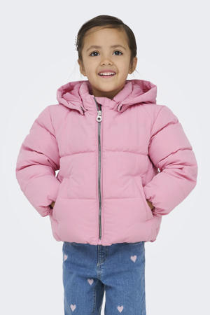 gewatteerde jas roze