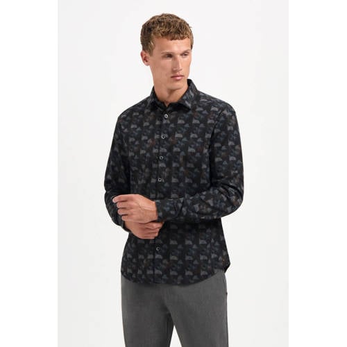 No Excess regular casual overhemd donkerblauw afbeelding