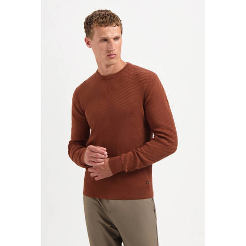 No Excess pullover met ingebreid patroon terra afbeelding