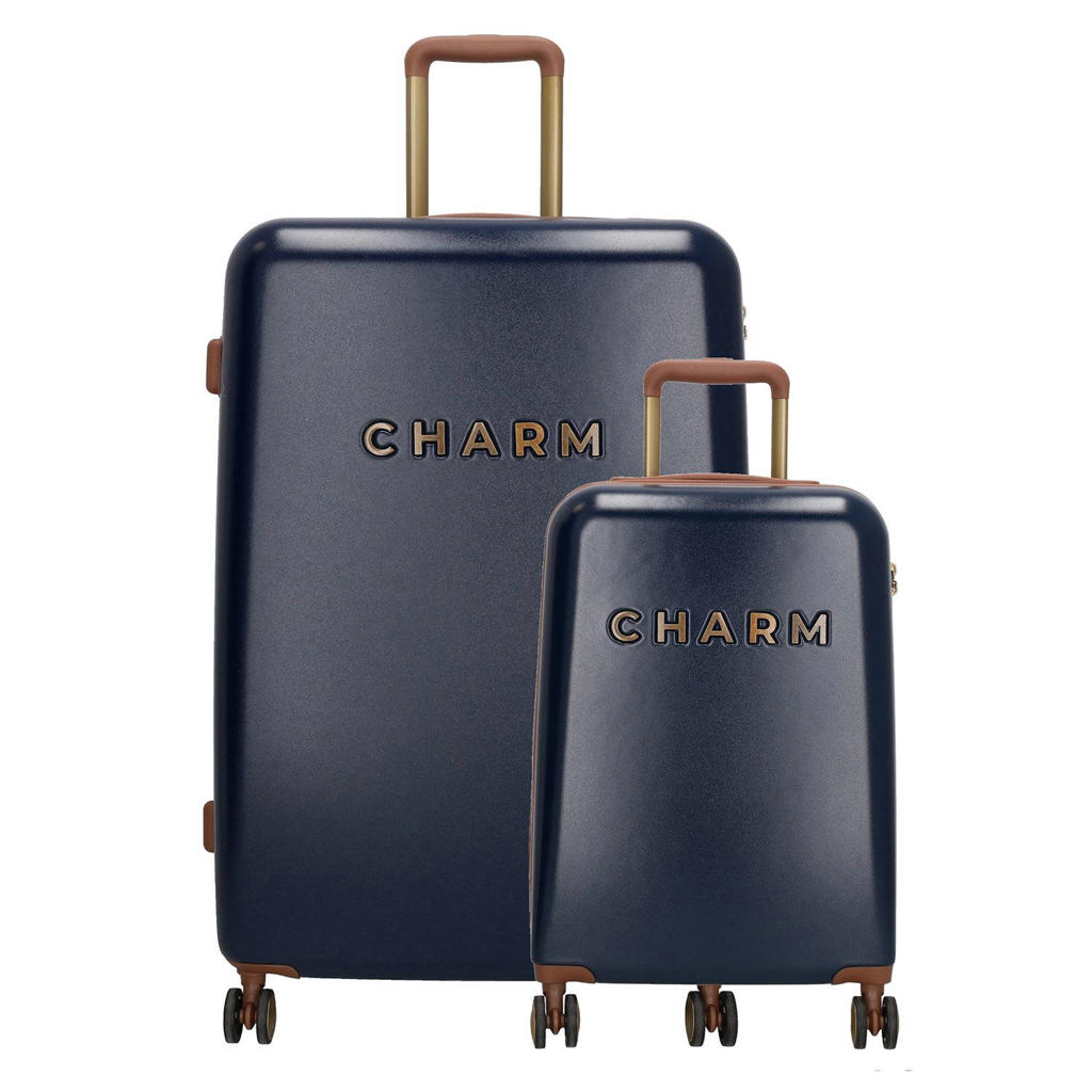 Charm London trolleyset - donkerblauw (set van 2)