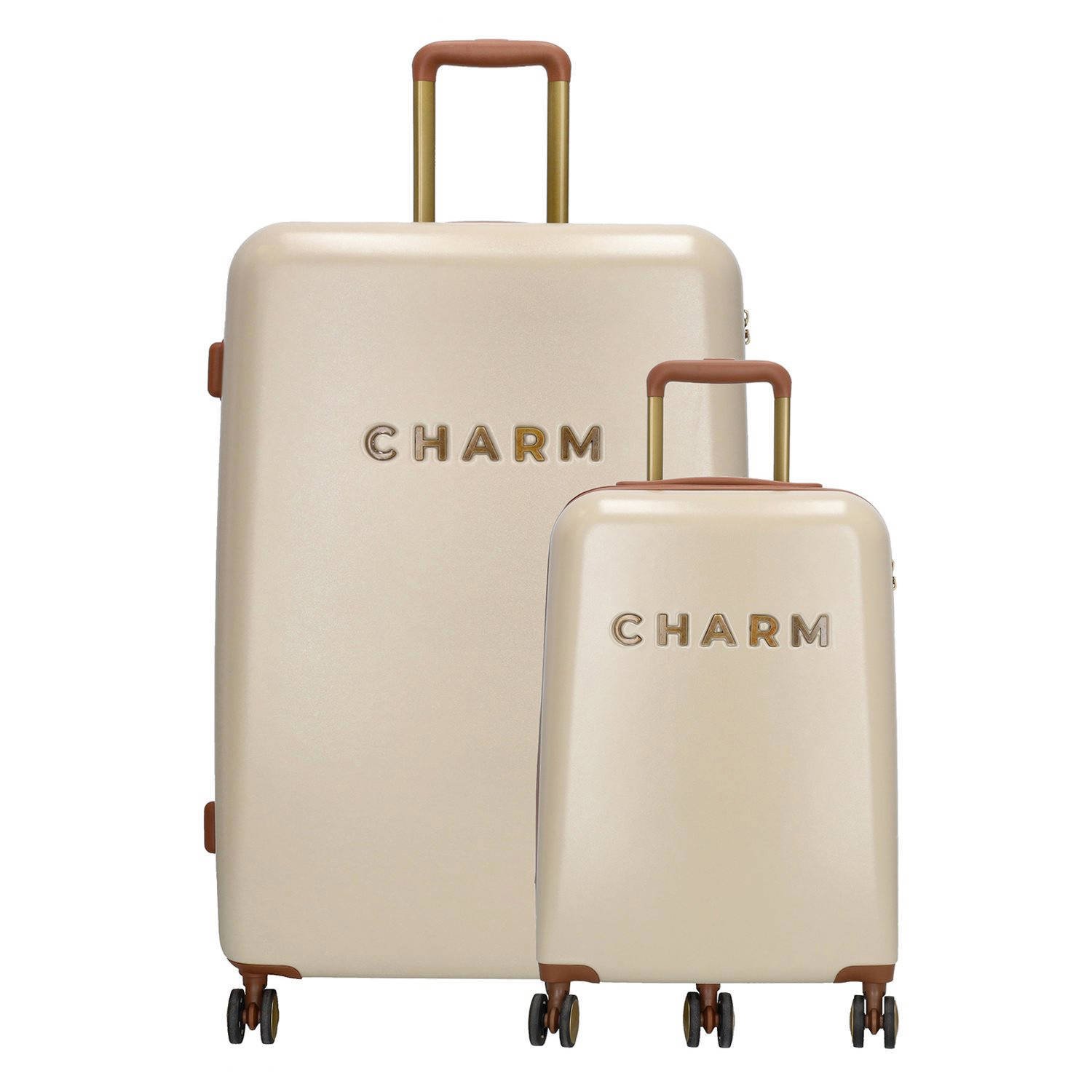 Charm trolleyset set van 2 beige
