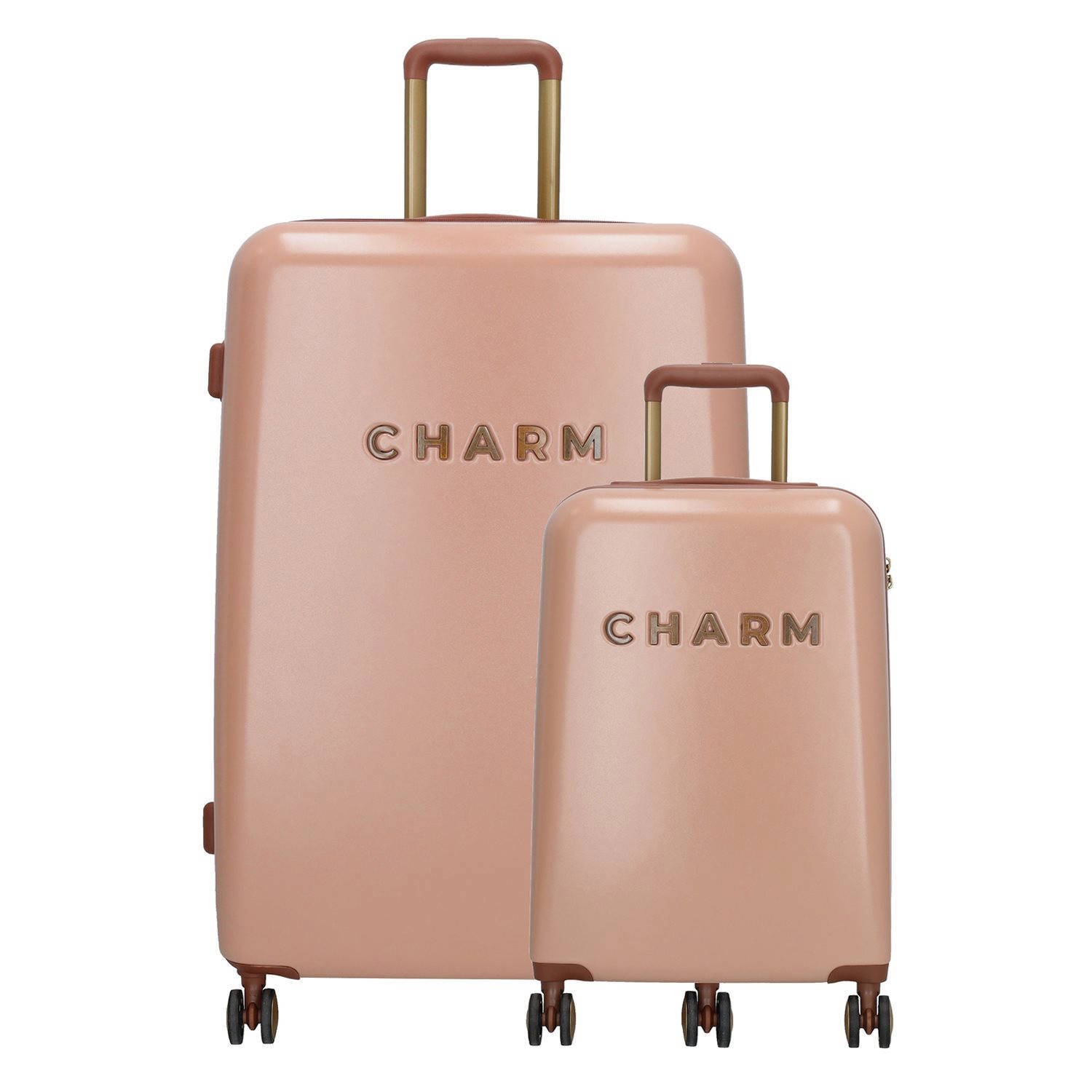 Charm trolleyset set van 2 roze