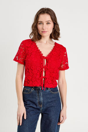 kanten top rood