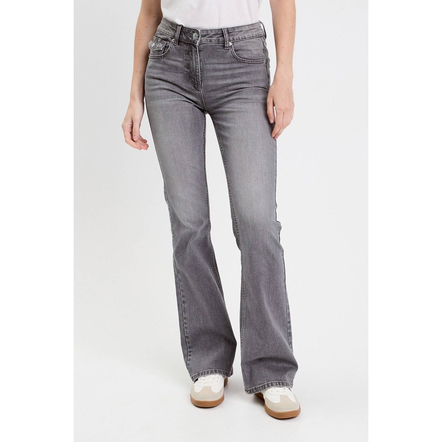 Cache bootcut jeans grey denim