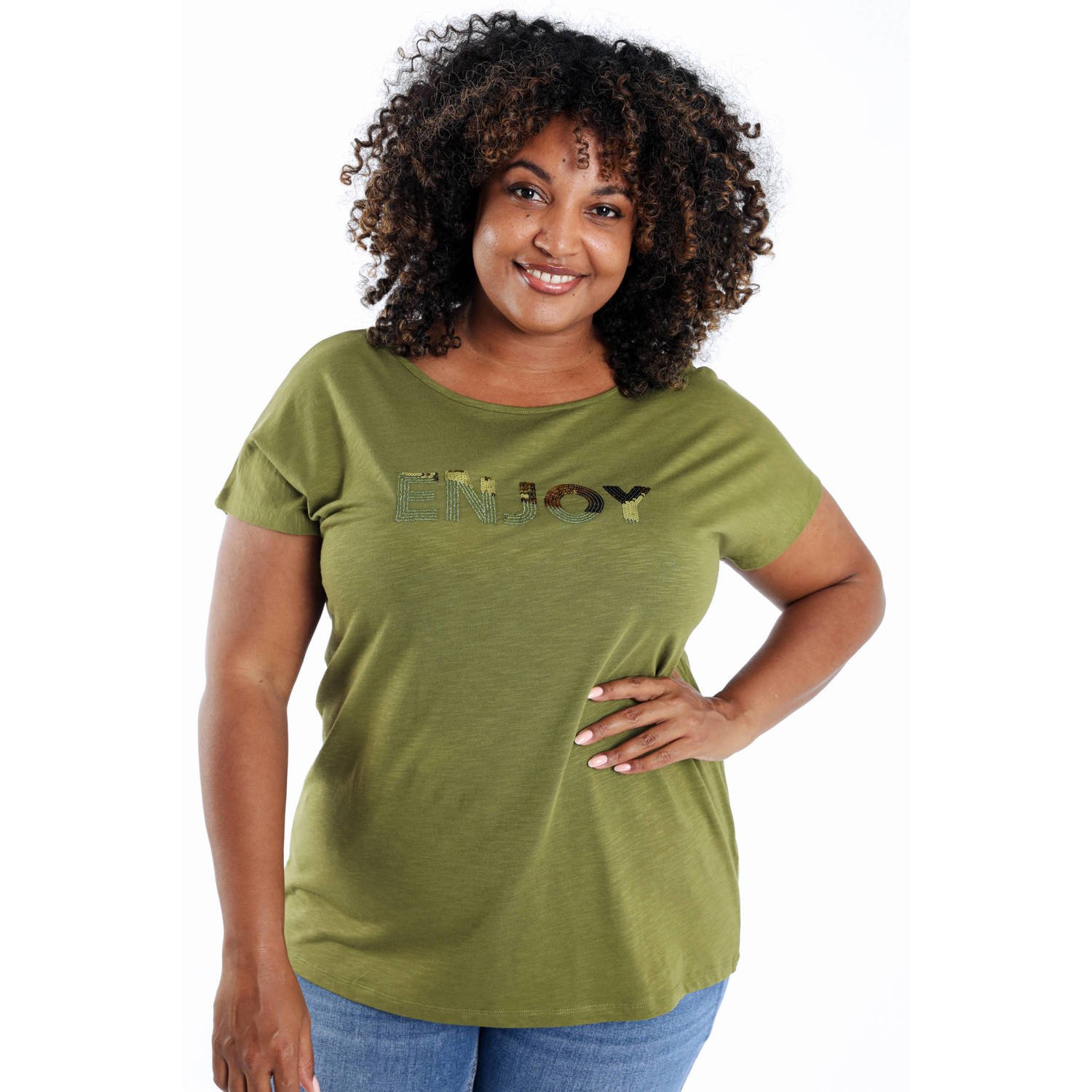 Paprika T-shirt olijfgroen