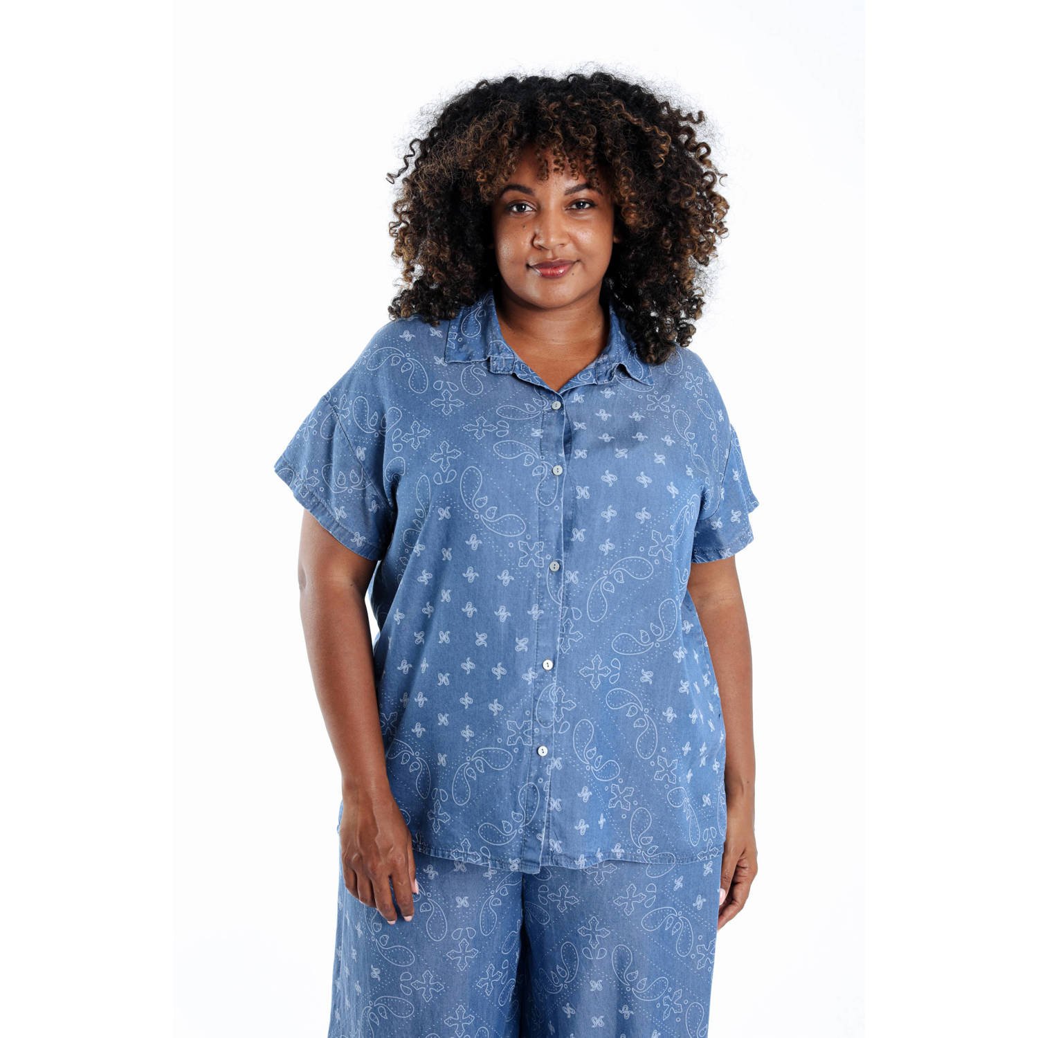 Paprika blouse blauw