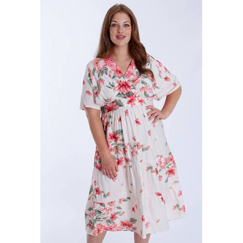Paprika midi jurk ecru afbeelding