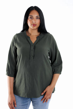 blousetop donkergroen