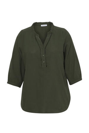 blousetop donkergroen